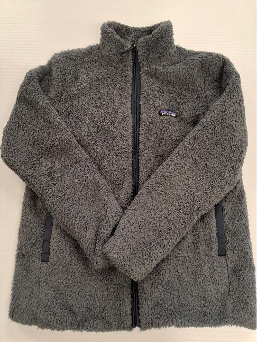 Patagonia Gray Fleece Jacket with Full Zip size Large